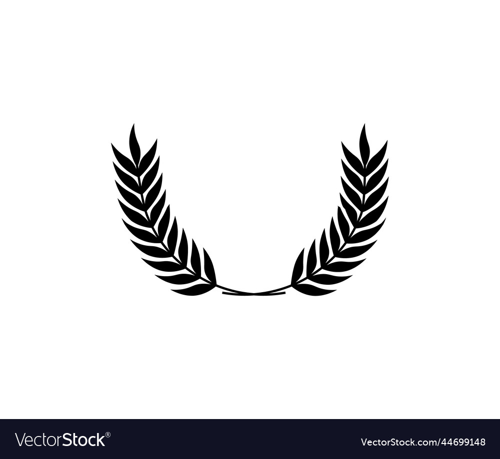 Laurel circle wreath branch greek olive oak wheat Vector Image