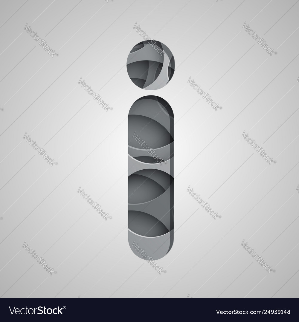 Layered hole character from a fontset vector image Layered hole character from a fontset