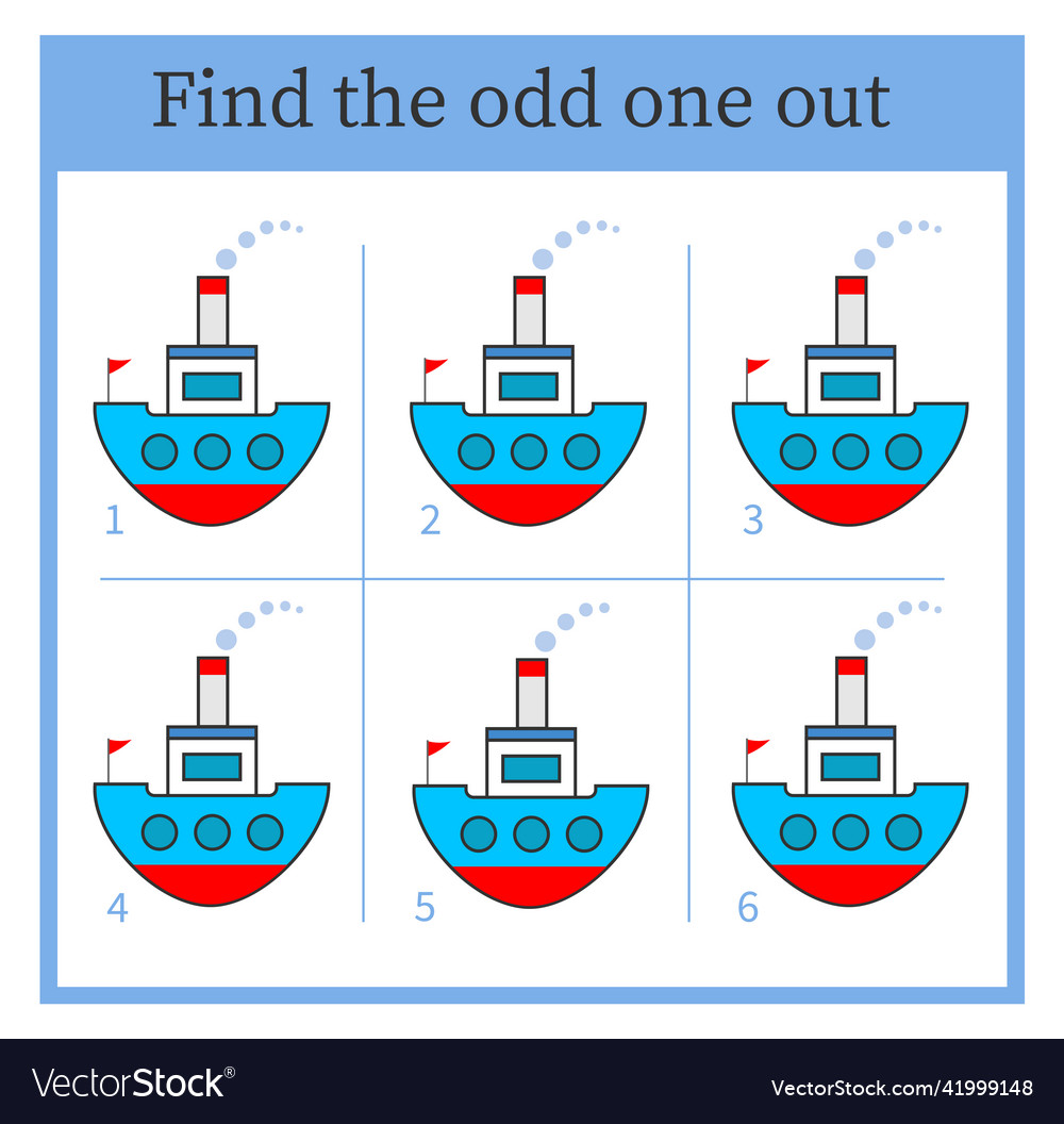 Logic puzzle for children find the odd one out