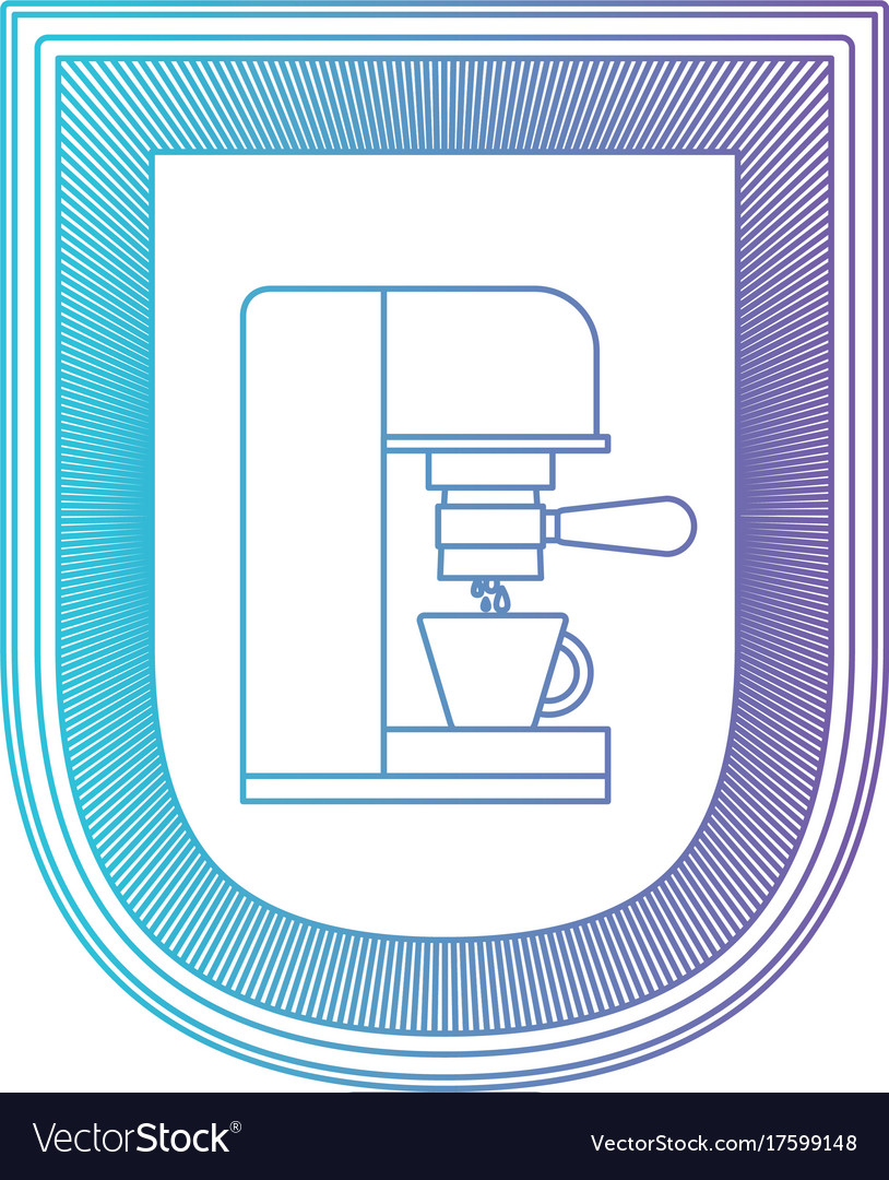 Logo badge decorative of coffee espresso machine Vector Image