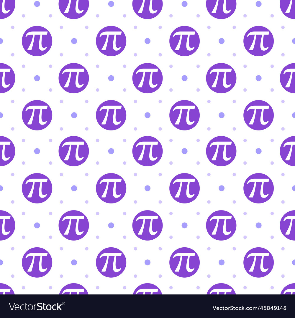 Pi day seamless pattern design with mathematical vector image Pi day seamless pattern design with mathematical