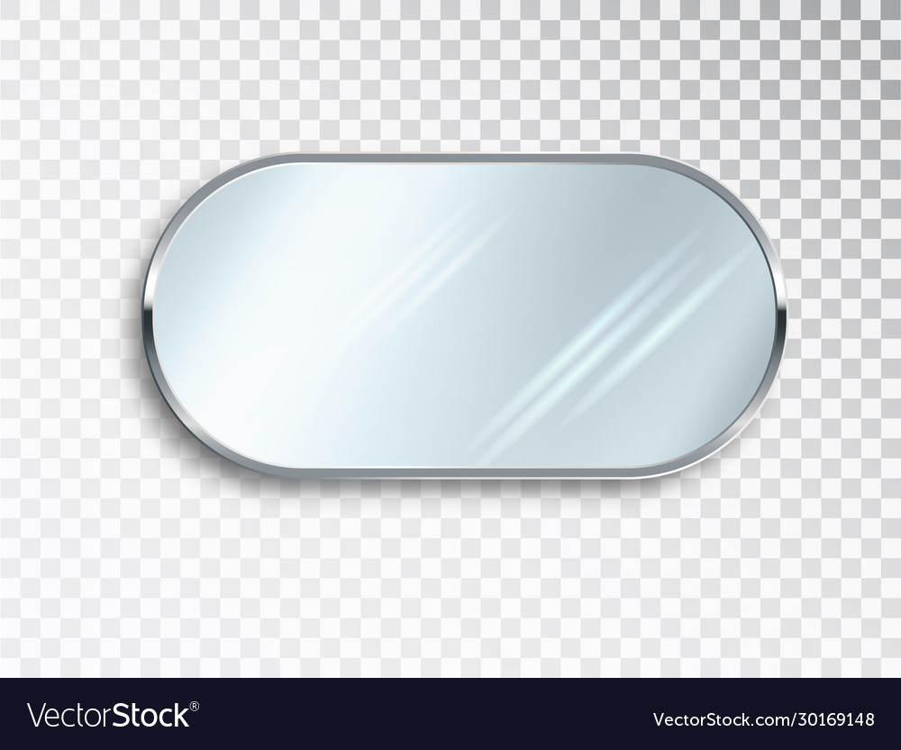 Realistic round mirrors isolated with blurry