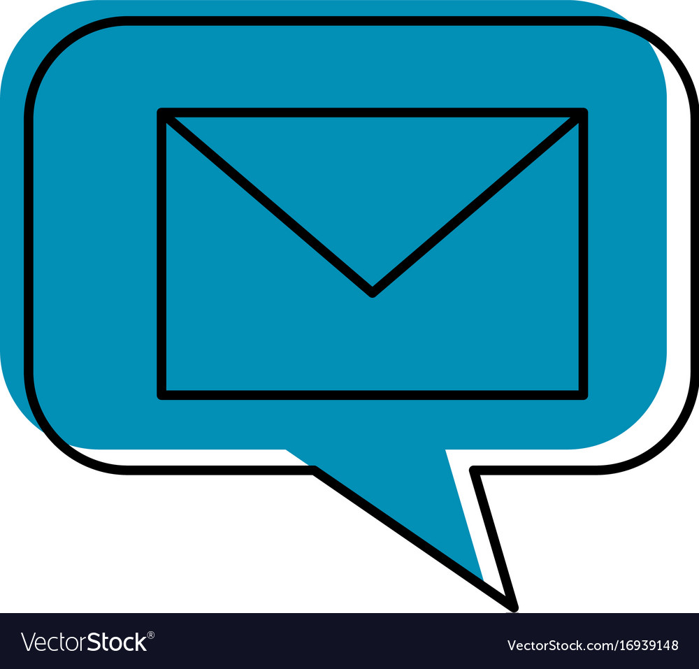 Speech bubble with envelope