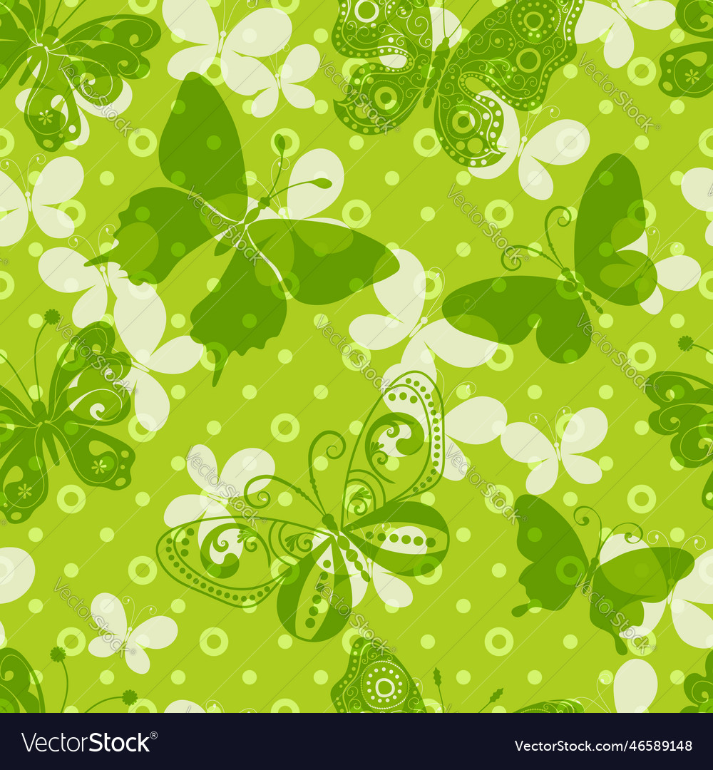 Spring seamless green pattern
