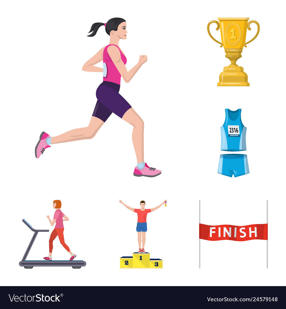 Step and sprint symbol vector image Step and sprint symbol