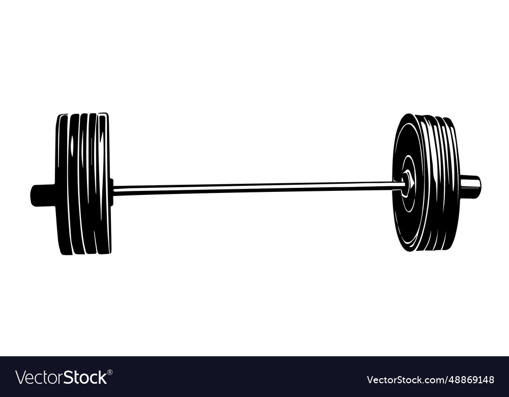 Weightlifting barbell Royalty Free Vector Image