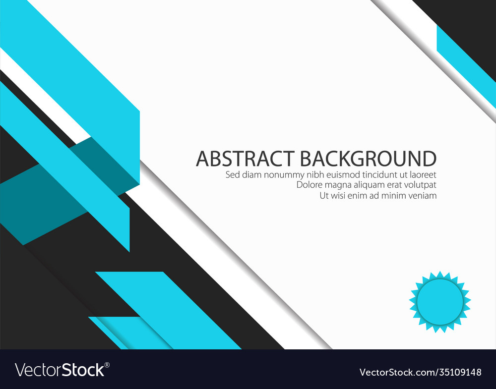 White background with cyan color line solid shape vector image White background with cyan color line solid shape