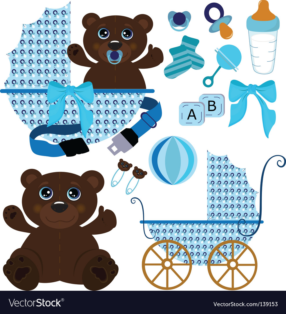 https://cdn4.vectorstock.com/i/1000x1000/91/53/baby-boy-stuff-vector-139153.jpg