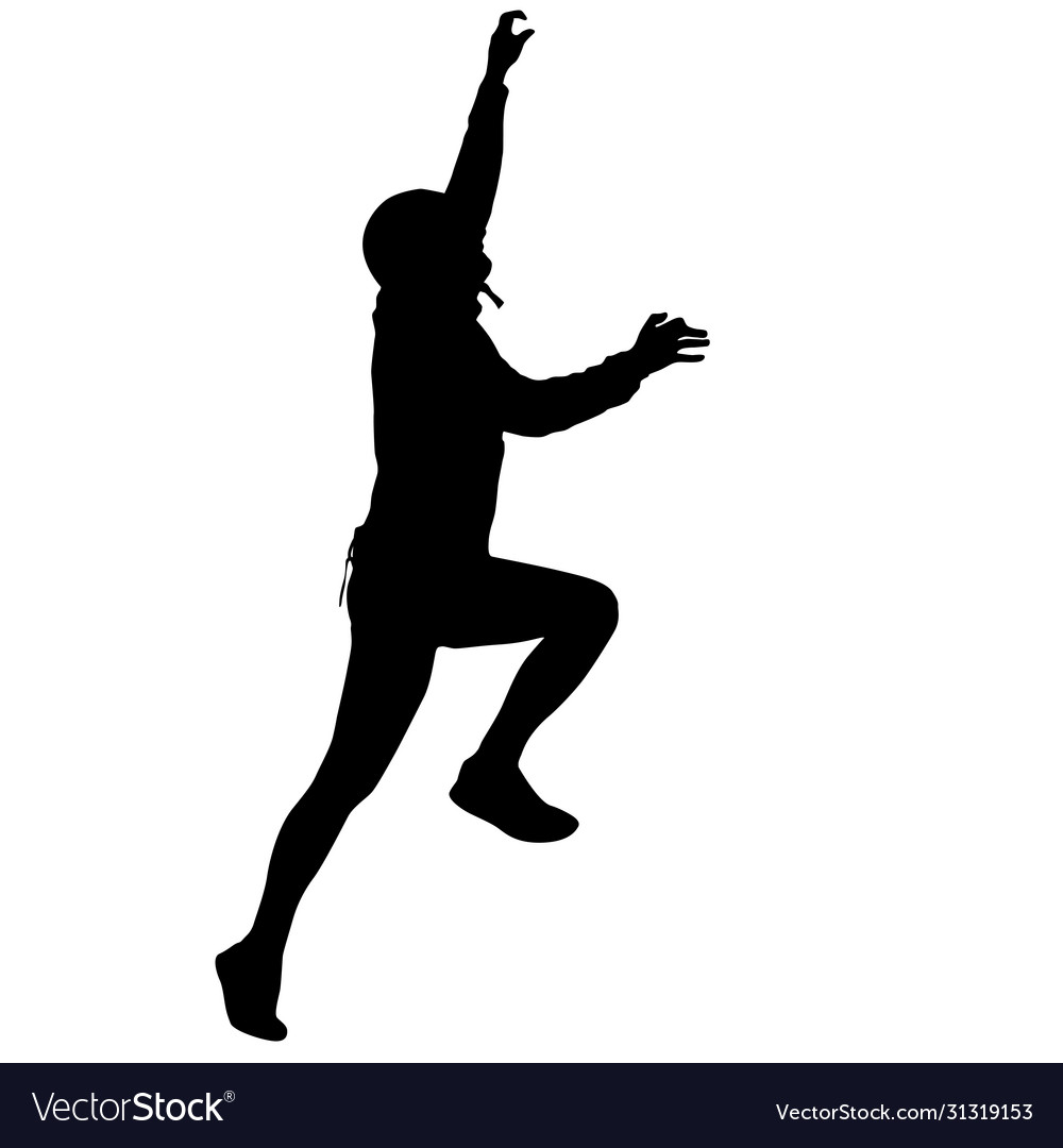 Black Rock Climber Silhouette
