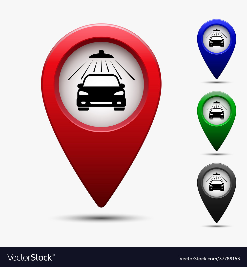 Car Wash Icons - Set of Symbols