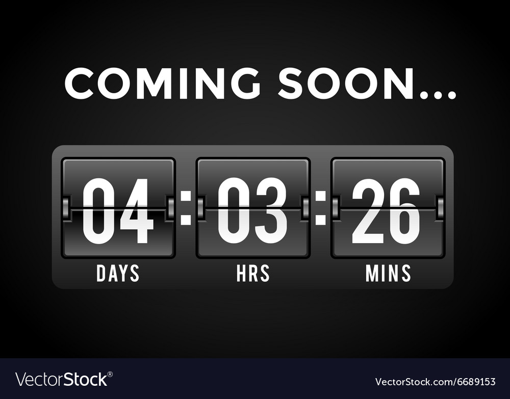 Countdown clock digits board panels timer