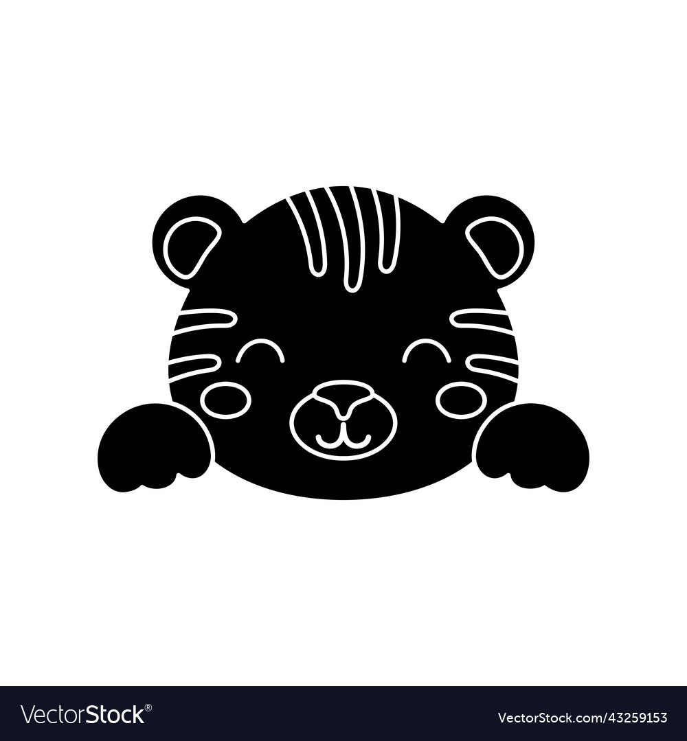 Cute Scandinavian Tiger Head