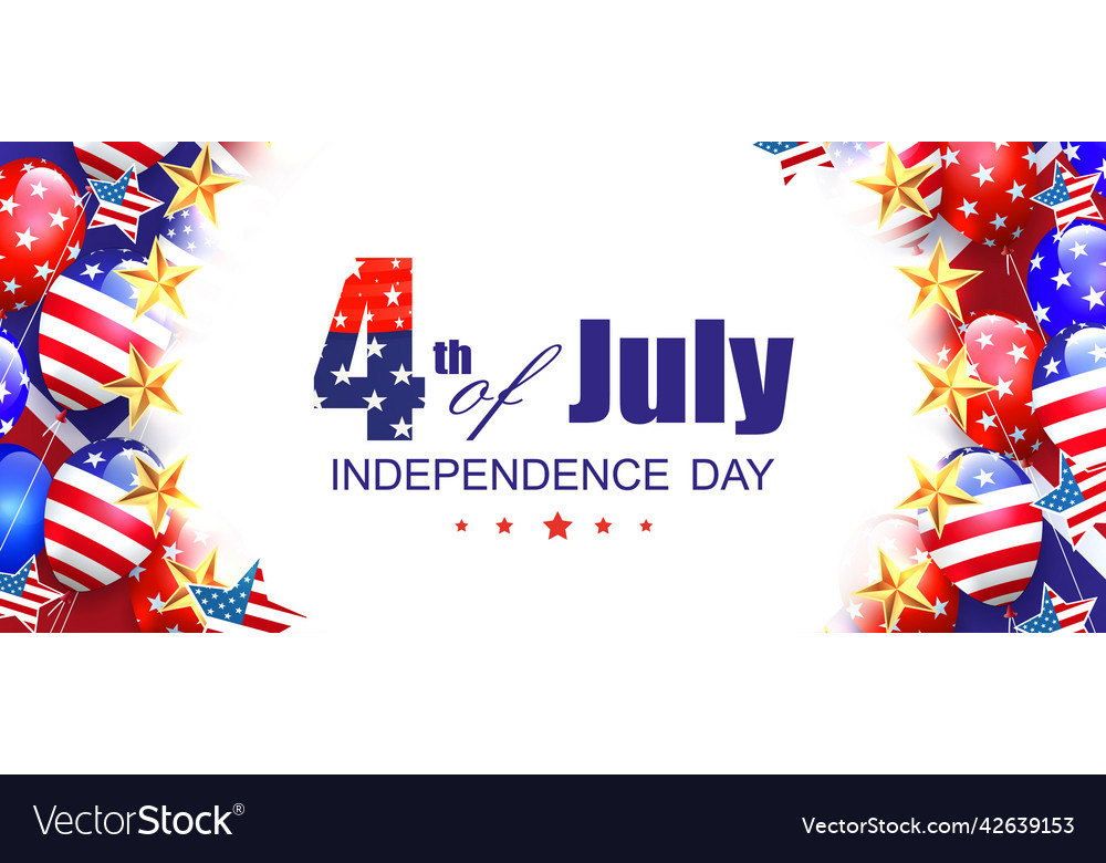 Design with balloons elements of the flag Vector Image Design with balloons elements of the flag