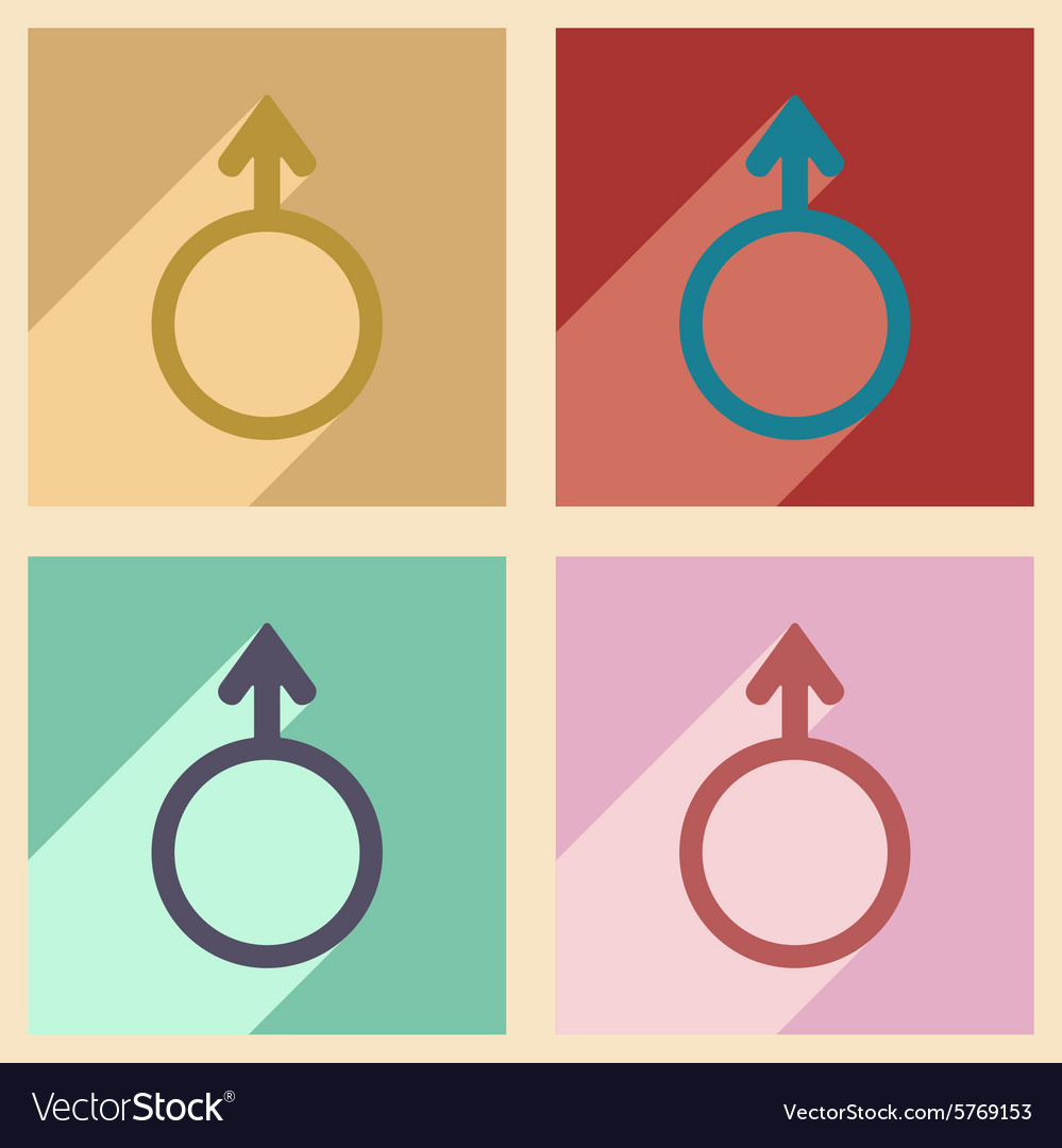 Flat with shadow concept and mobile application