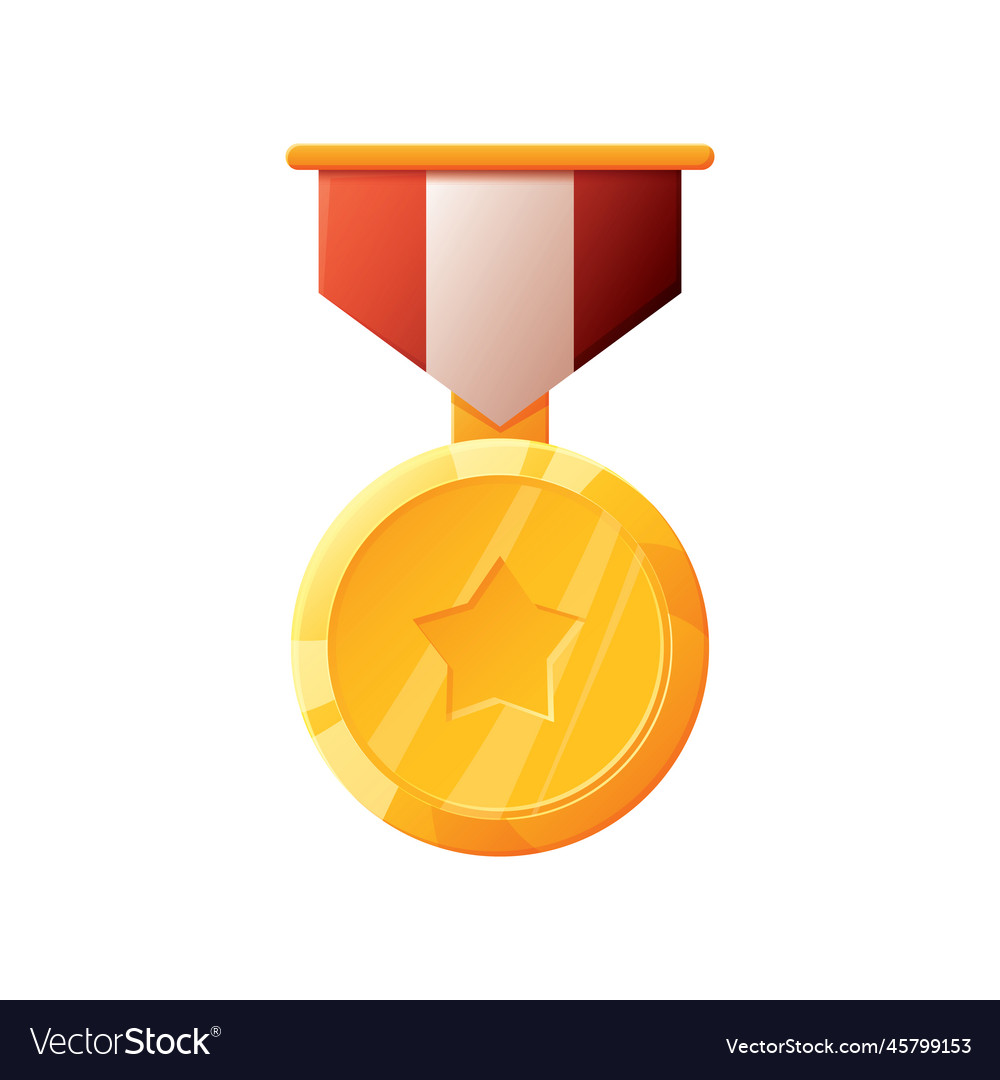 Game ui asset gaming user interface medal icon vector image Game ui asset gaming user interface medal icon