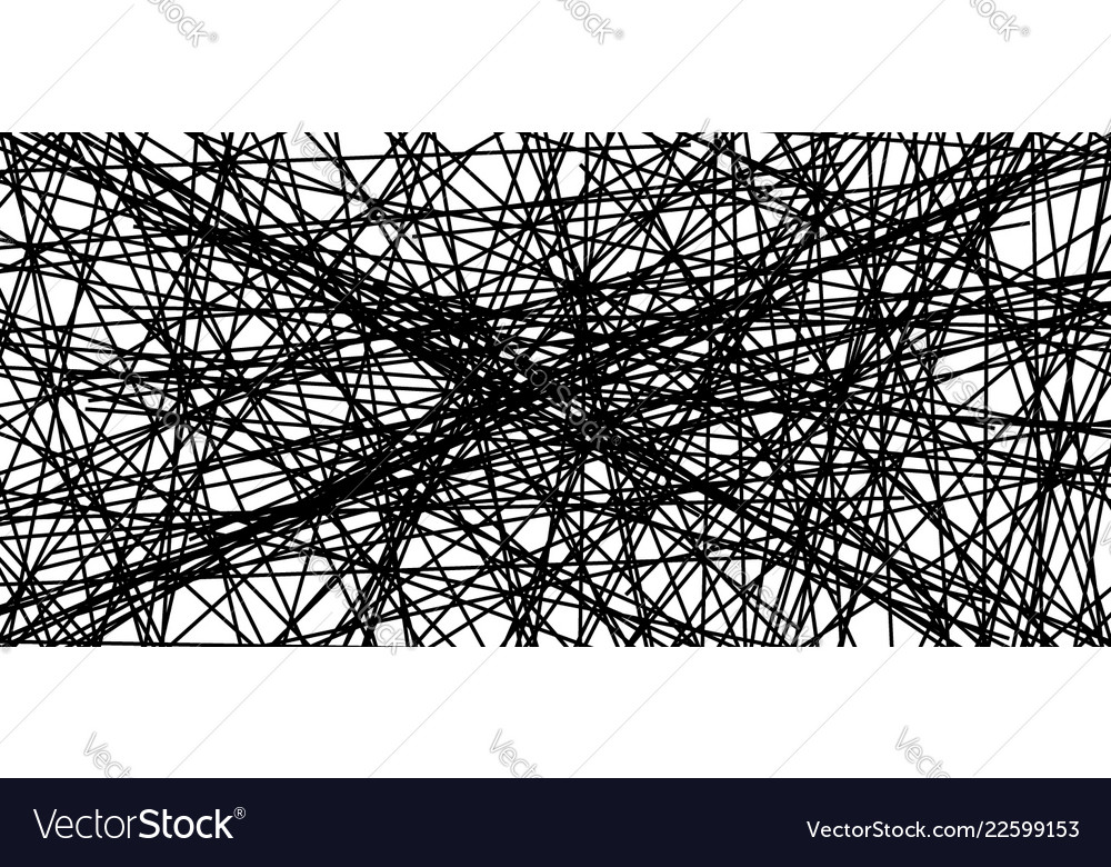 Random chaotic lines abstract geometric pattern vector image Random chaotic lines abstract geometric pattern