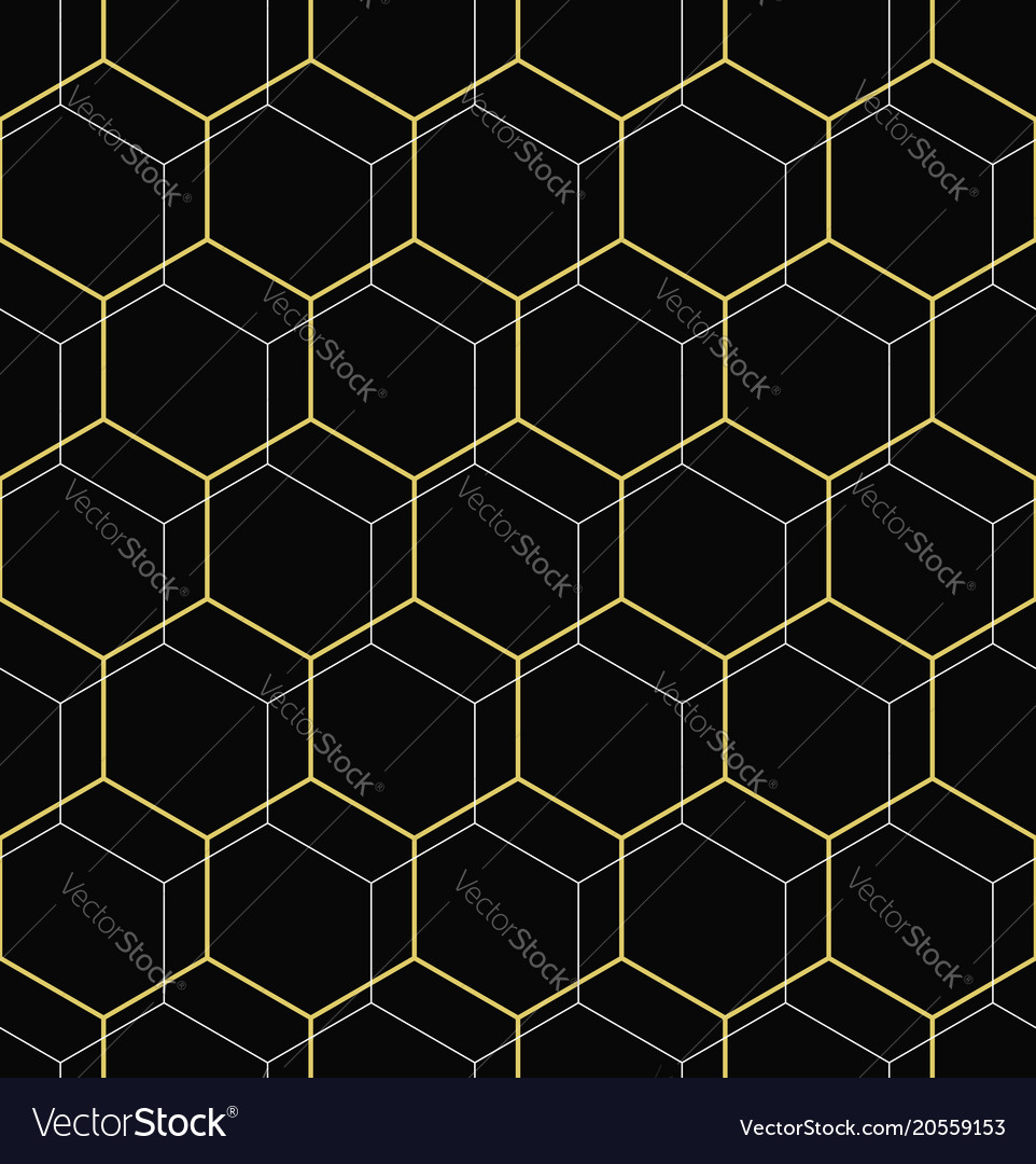Seamless abstract pattern with hexagons