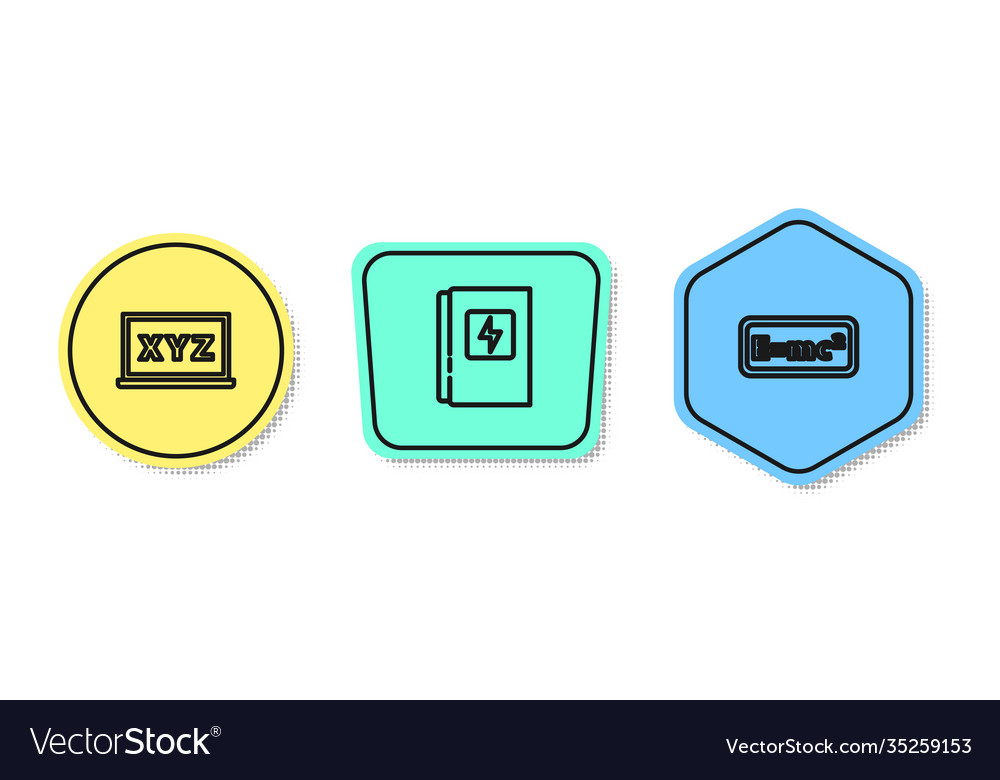 Set line xyz coordinate system electrical panel Vector Image Set line xyz coordinate system electrical panel