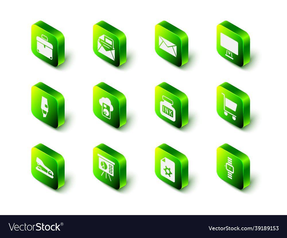 Set mail and e-mail computer monitor shopping vector image Set mail and e-mail computer monitor shopping