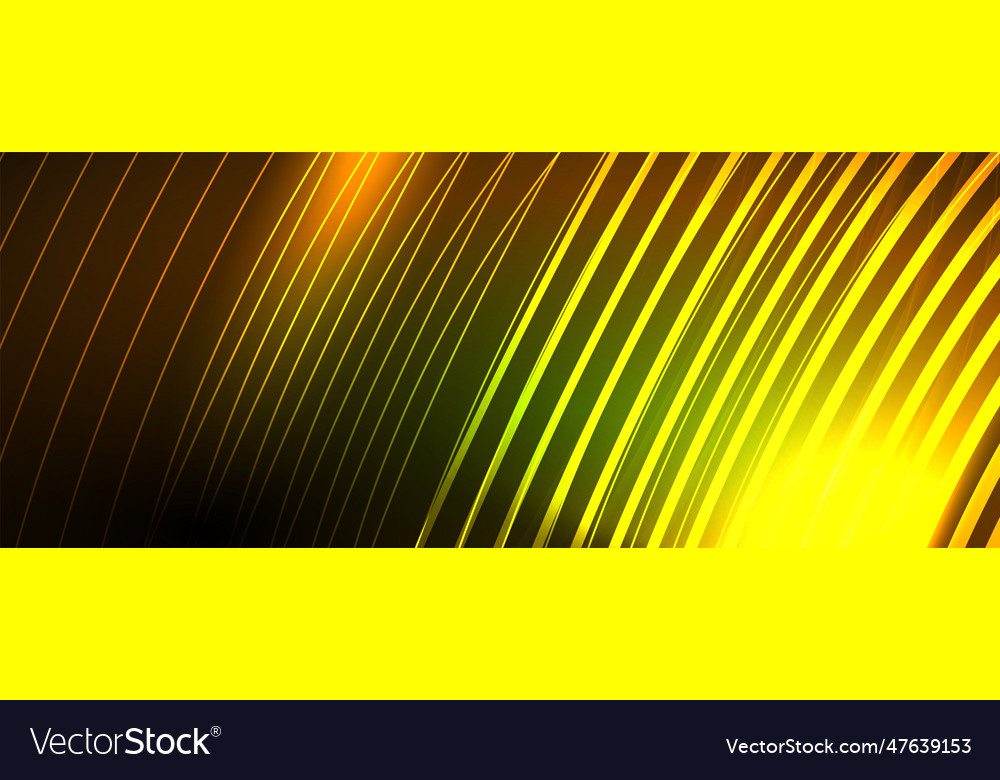 Shiny neon waves dynamic electric motion energy Vector Image