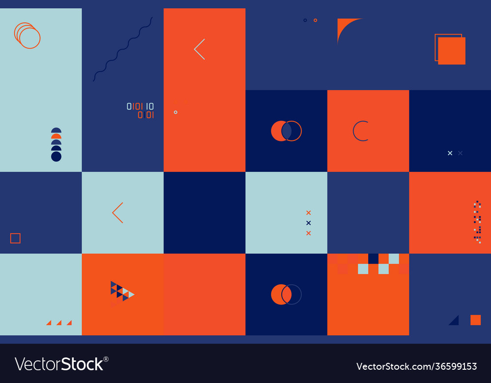 Techno abstract pattern design vector image Techno abstract pattern design