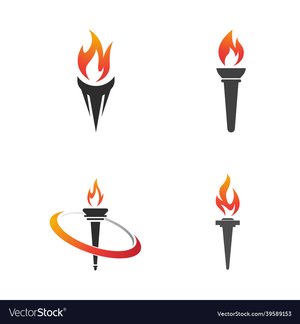 Torch icon design vector image Torch icon design