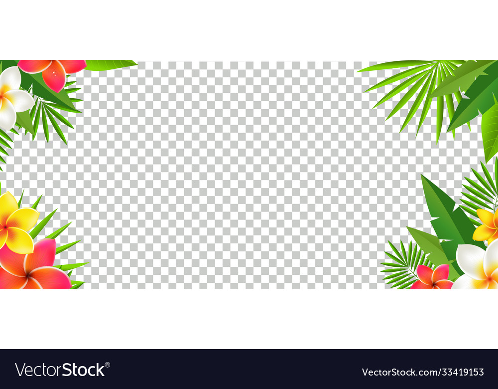 Tropical Leaves And Flowers Royalty Free Vector Image Tropical Leaves And Flowers Royalty Free Vector Image