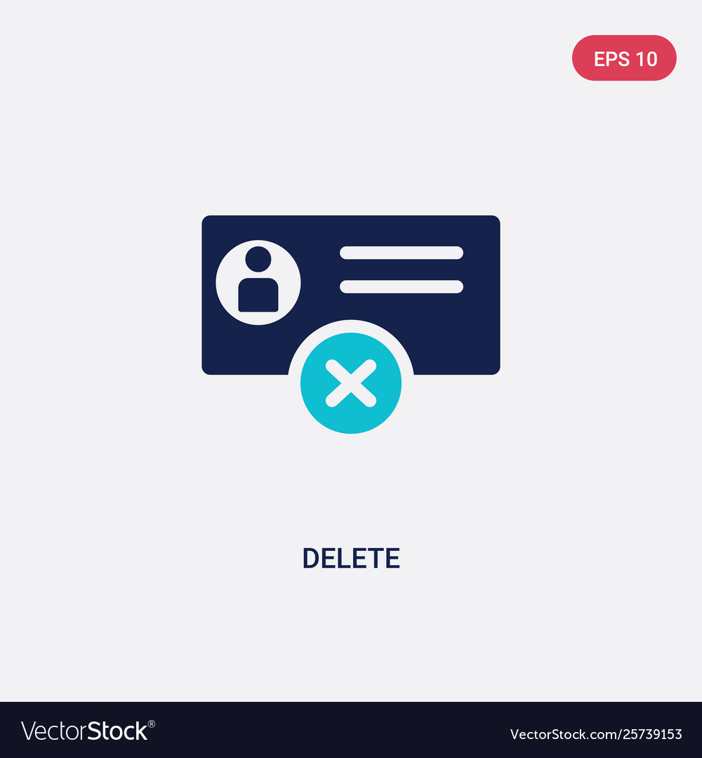 Two color delete icon from gdpr concept isolated vector image Two color delete icon from gdpr concept isolated