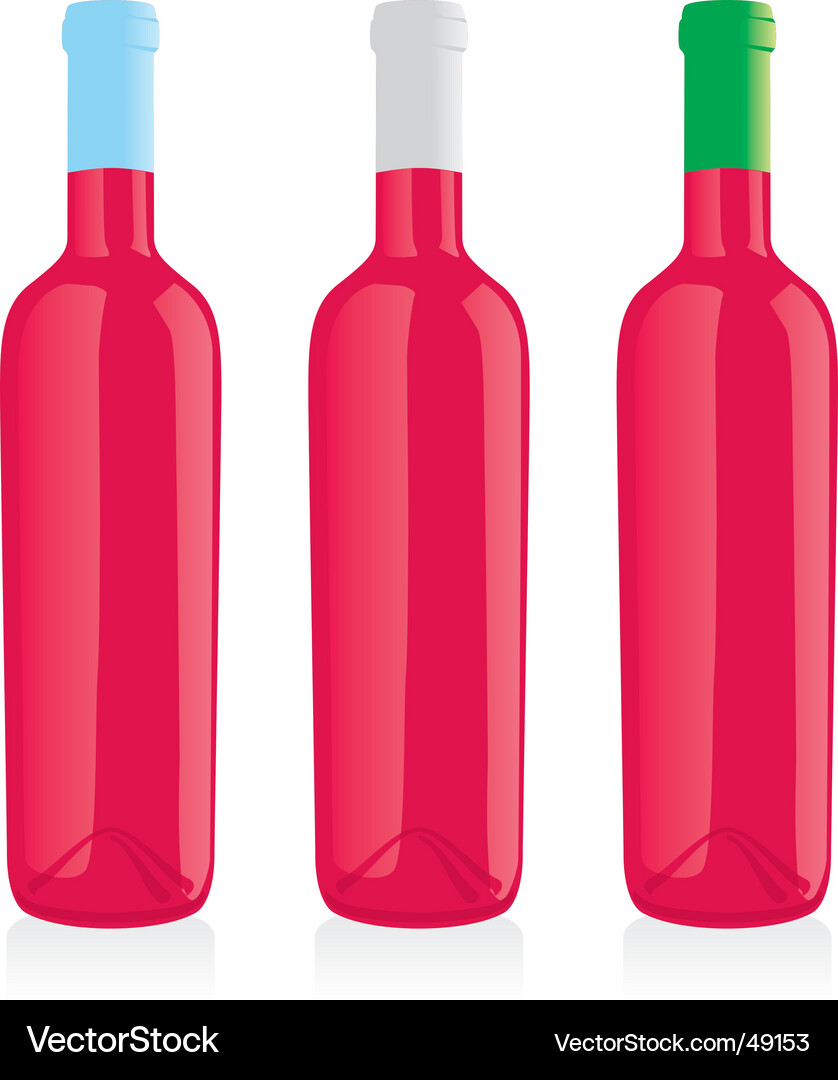 Wine bottles set Royalty Free Vector Image - VectorStock