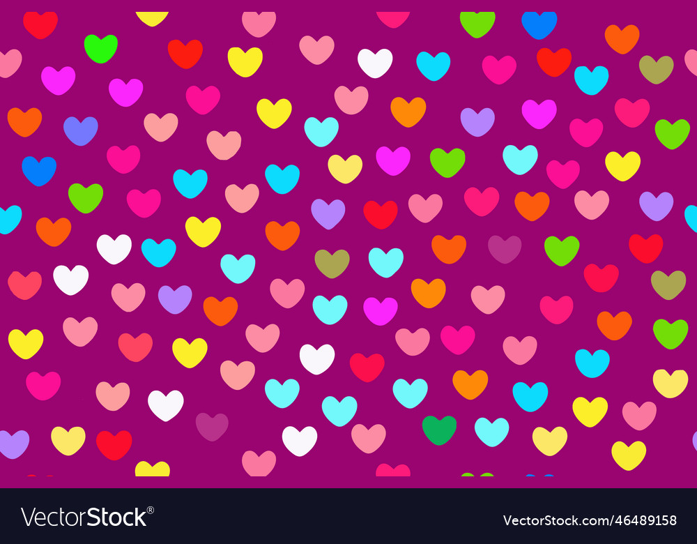 Abstract Background Of Multi Colored Hearts Vector Image 5544