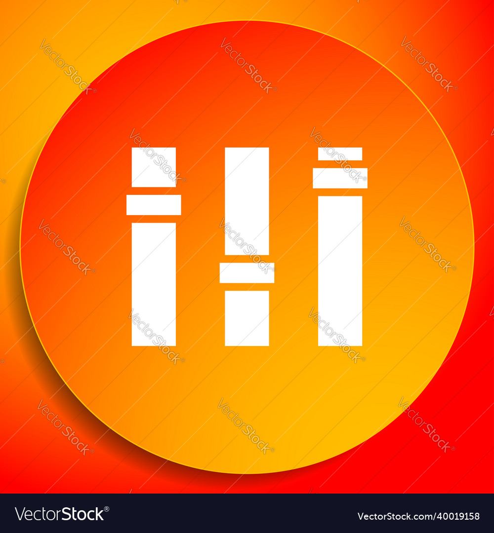 Adjuster slider tuner fader bars with levers knobs Vector Image Adjuster slider tuner fader bars with levers knobs