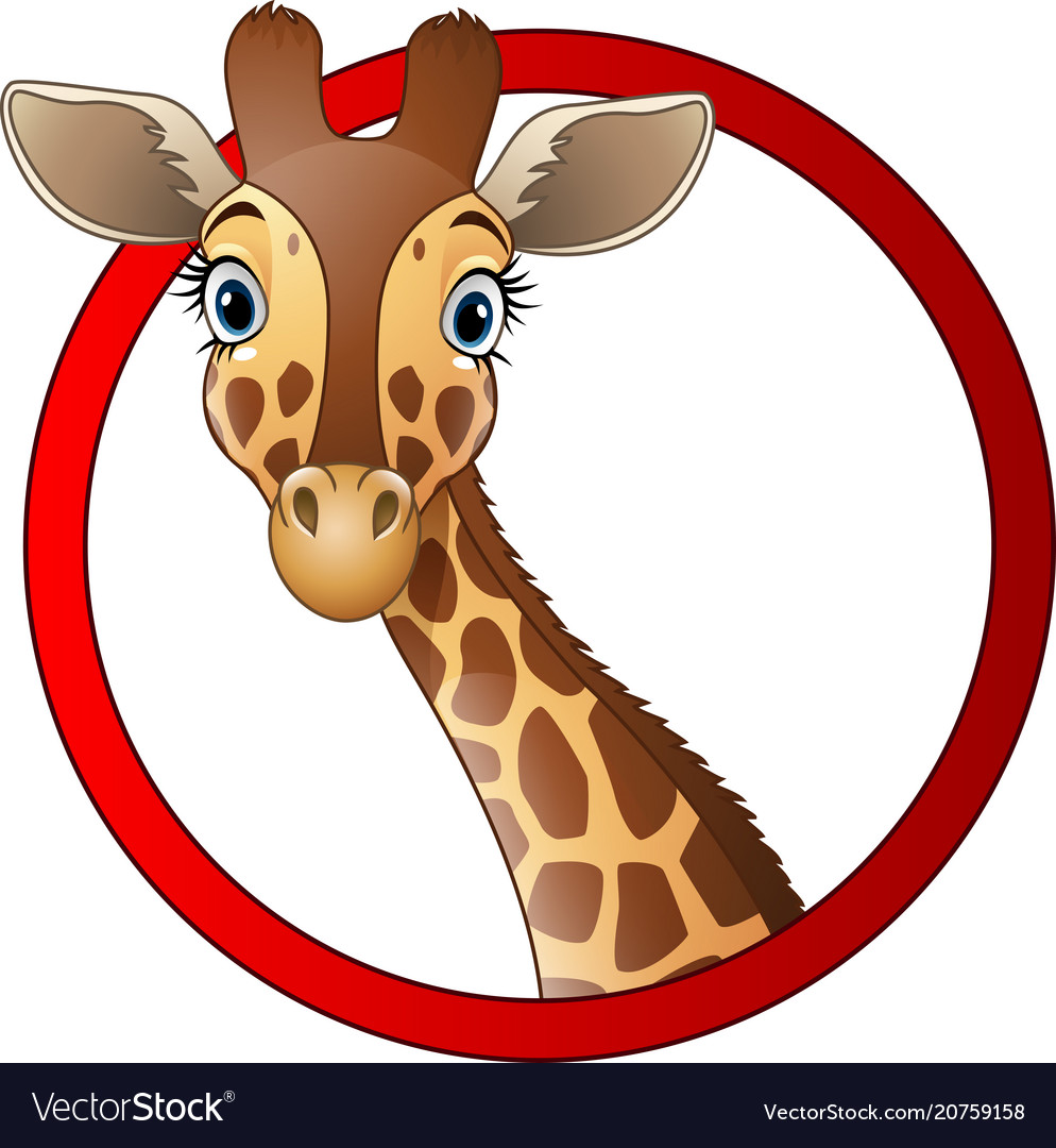 Cartoon giraffe mascot Royalty Free Vector Image