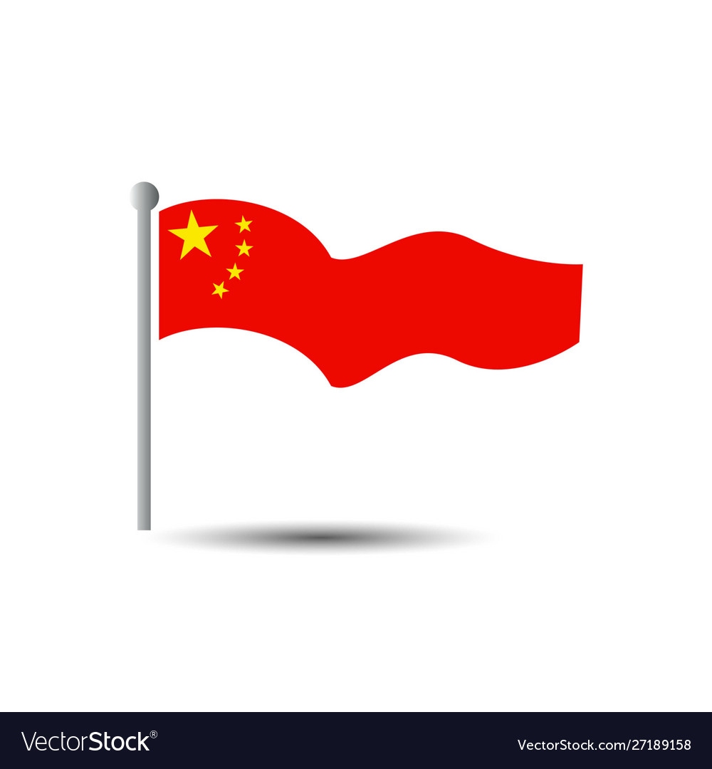 China flag colors and proportion national Vector Image