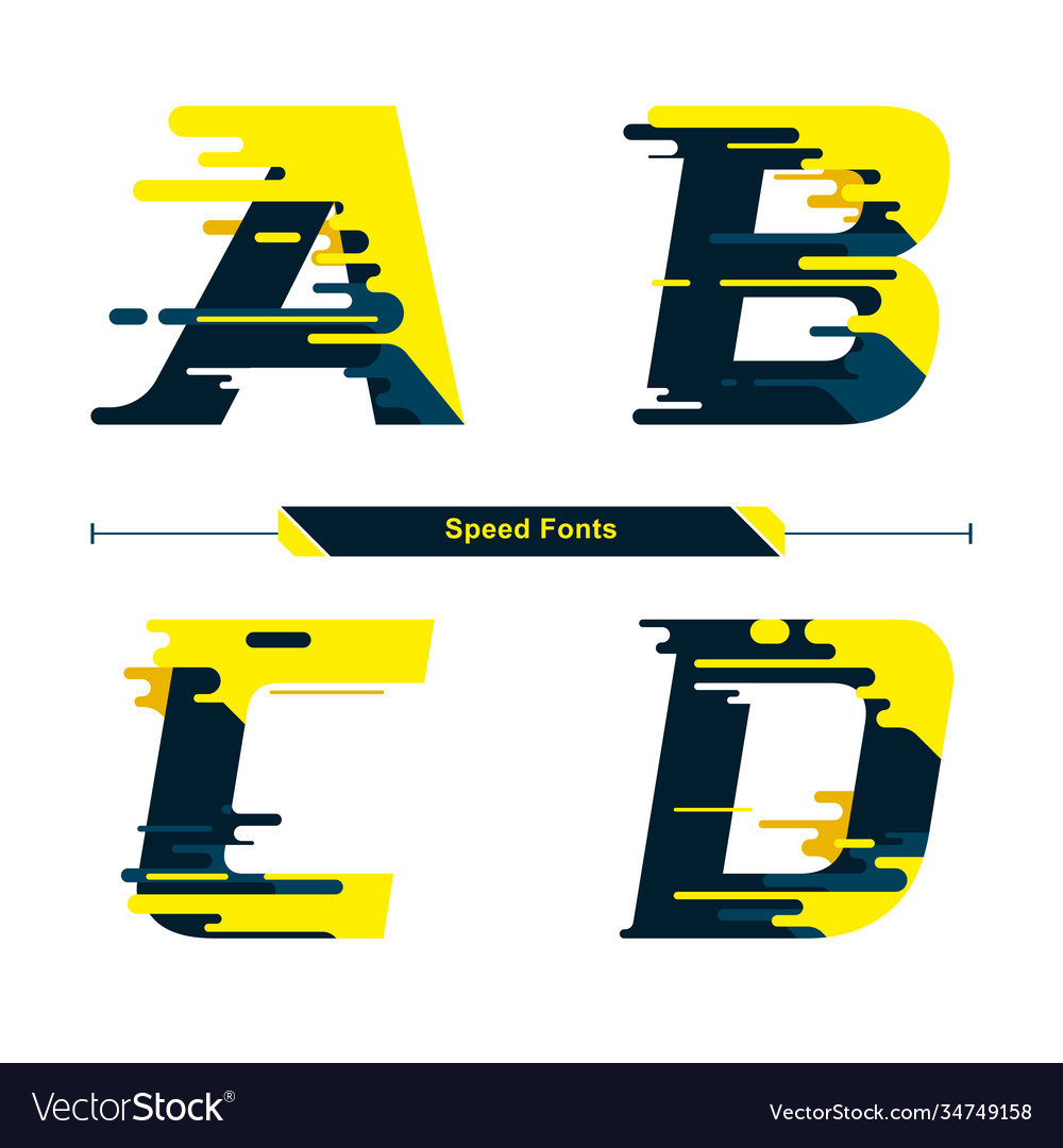 Dynamic Speed Font - Alphabet Set