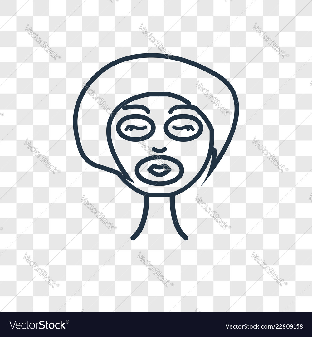 Face mask concept linear icon isolated