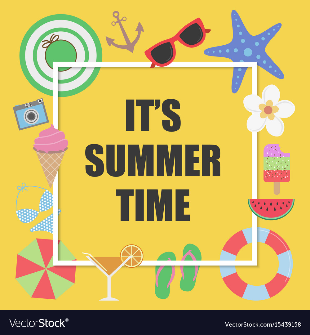 Its summer time background with elements