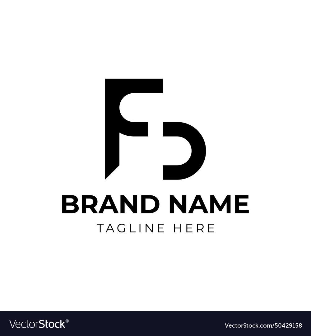 Letter fs logo design template Royalty Free Vector Image