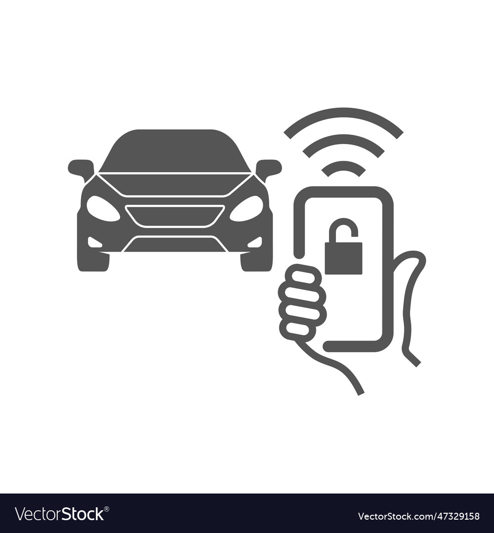 Locking car using mobile application on a smart