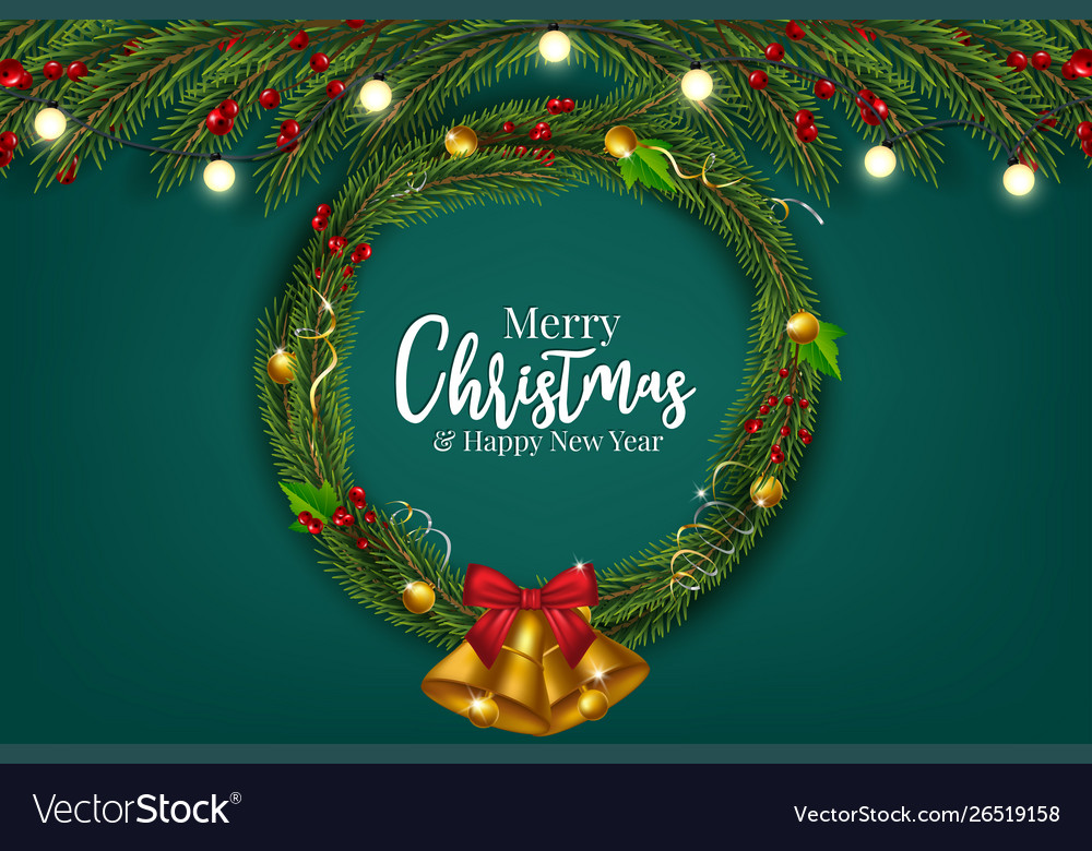 Realistic Christmas Border Background