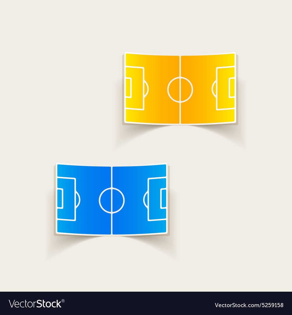 Realistic design element playing field