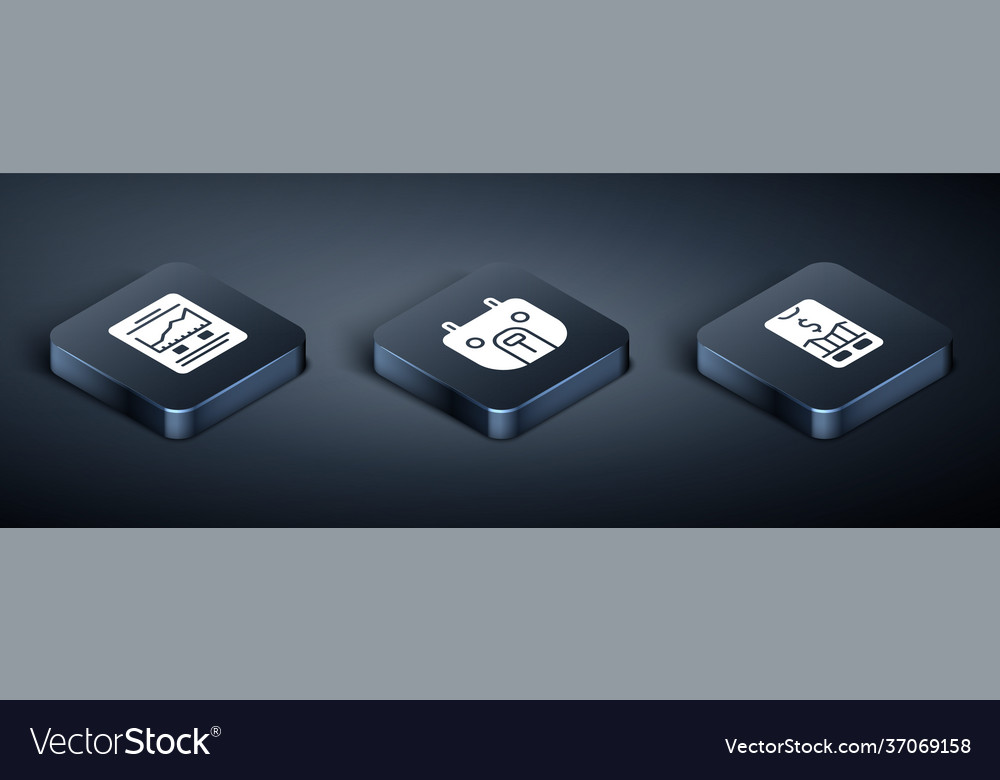 Set isometric website with growth graph mobile Vector Image Set isometric website with growth graph mobile