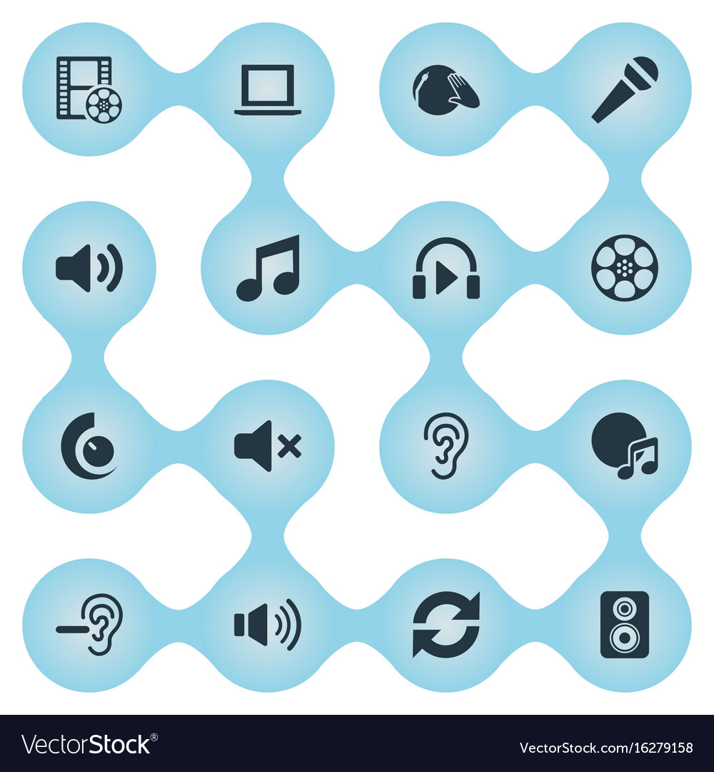 Set of simple sound icons