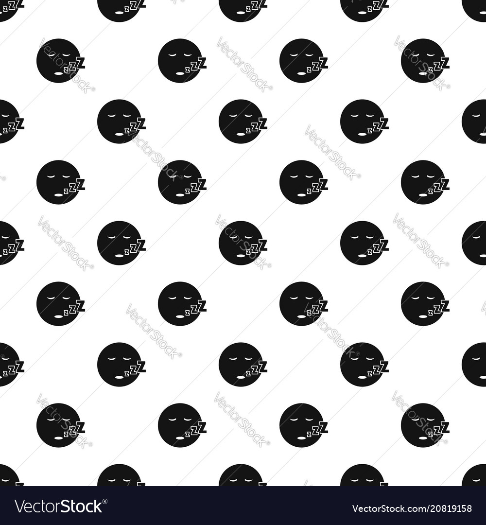 Sleep smile pattern seamless Royalty Free Vector Image
