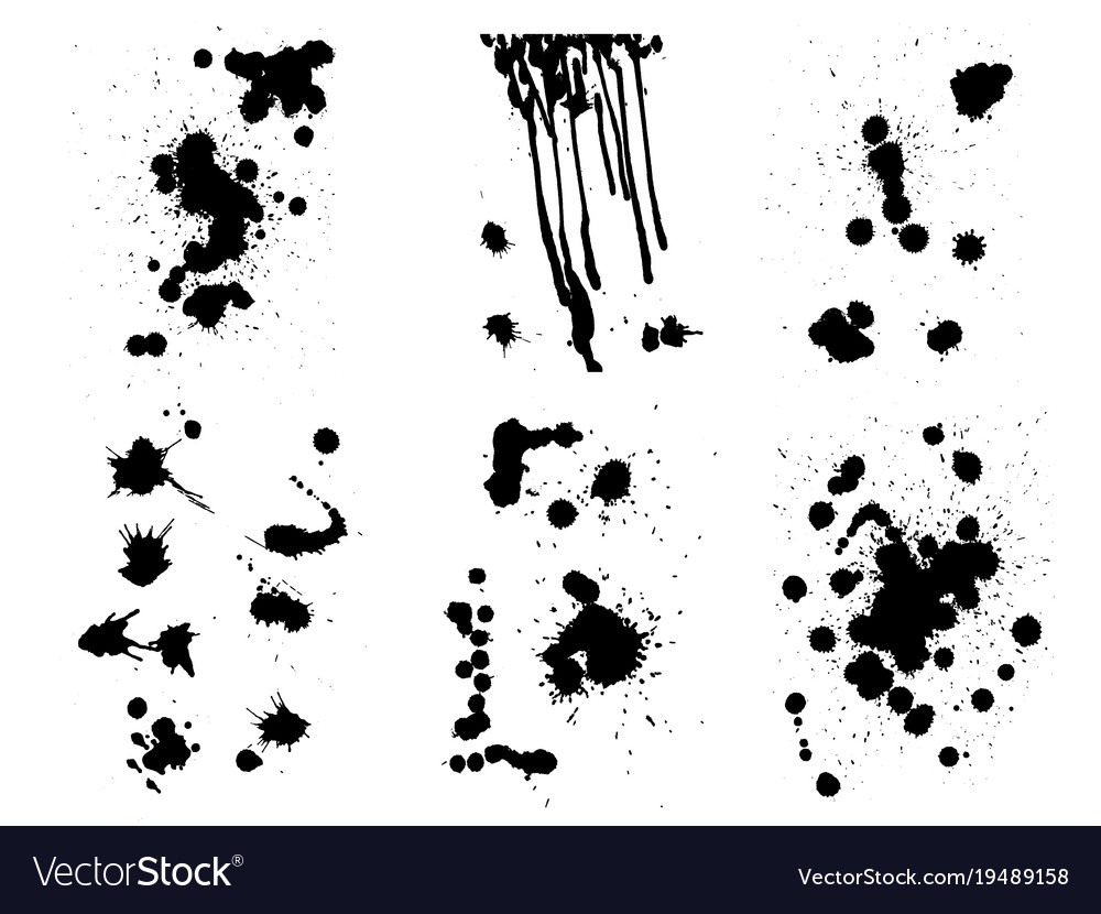 Stains and drippings on white background