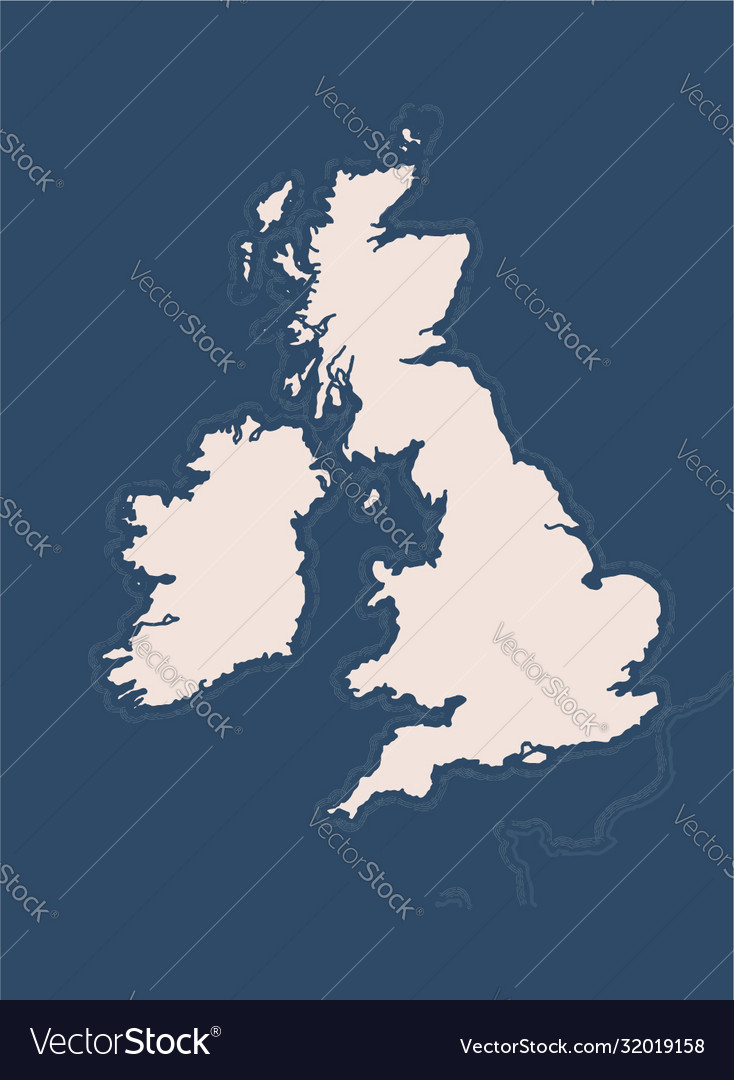 Stylish map united kingdom