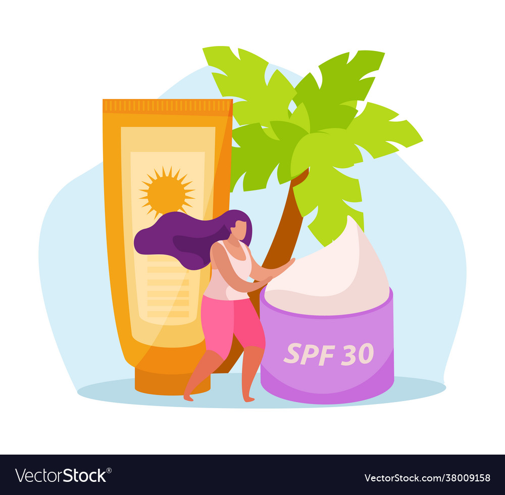 Sunscreen flat icon Royalty Free Vector Image - VectorStock