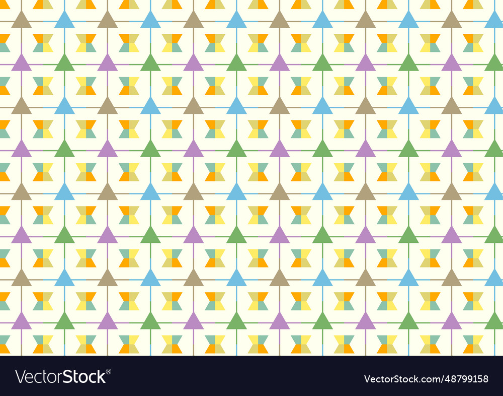 Triangle and line trapezoid pattern on pastel vector image Triangle and line trapezoid pattern on pastel