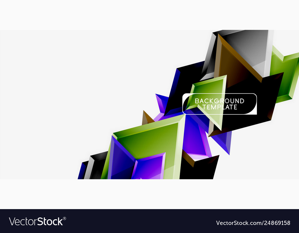 Triangular low poly background design vector image Triangular low poly background design