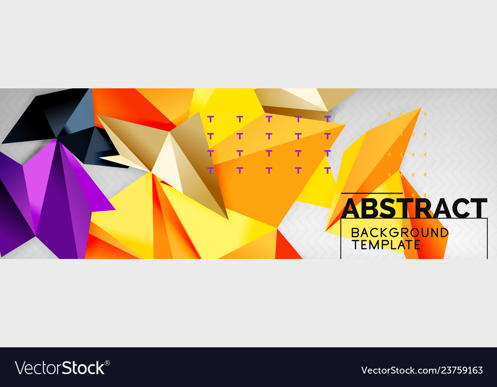 Abstract background flying color geometric Vector Image