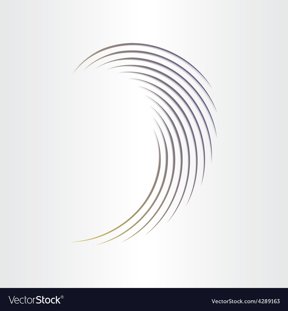 Abstract wave design element